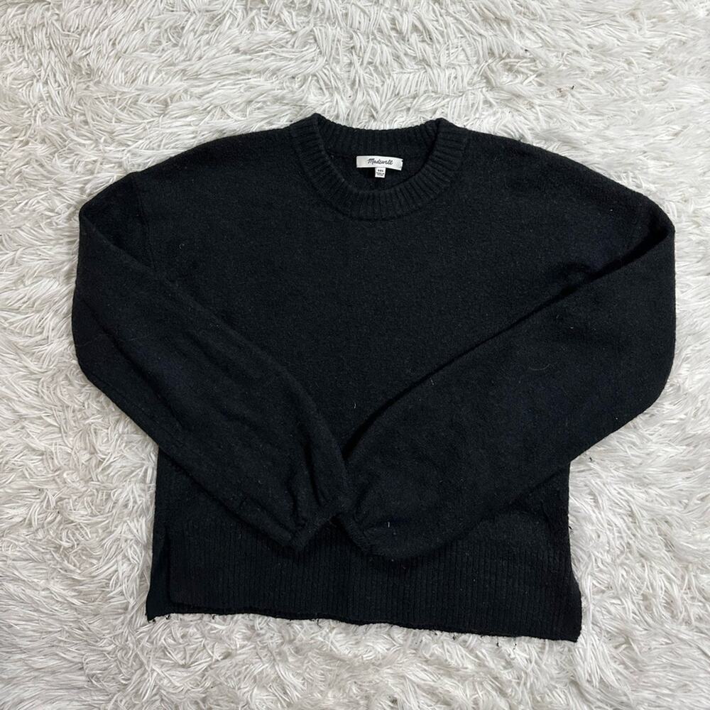 Madewell Pullover in Coziest Yarn AD041 Size XXS Black